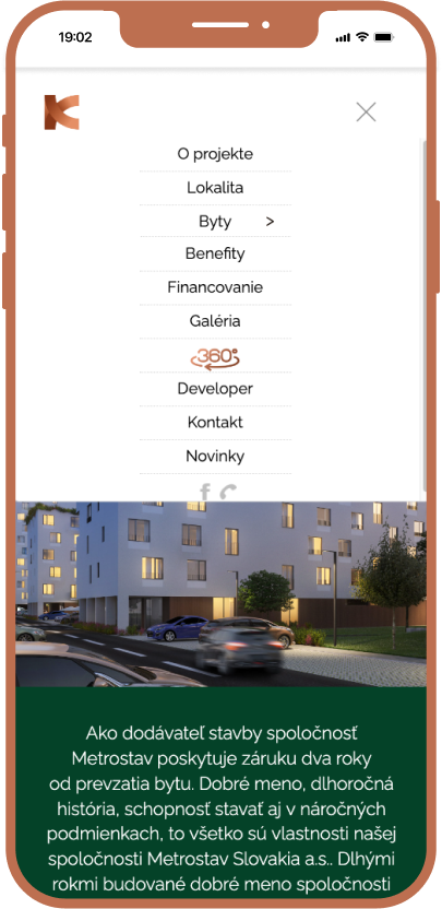 Kopčianka mobile page - middle